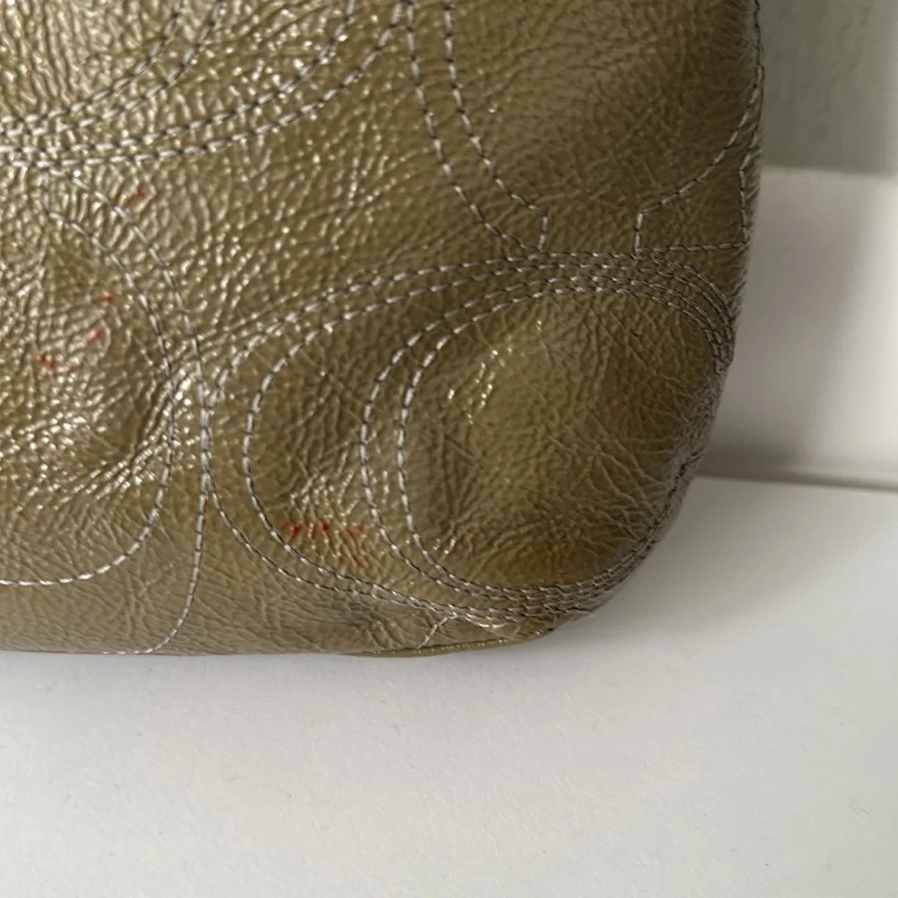Coach Olive Green Leather Hobo Shoulder Bag